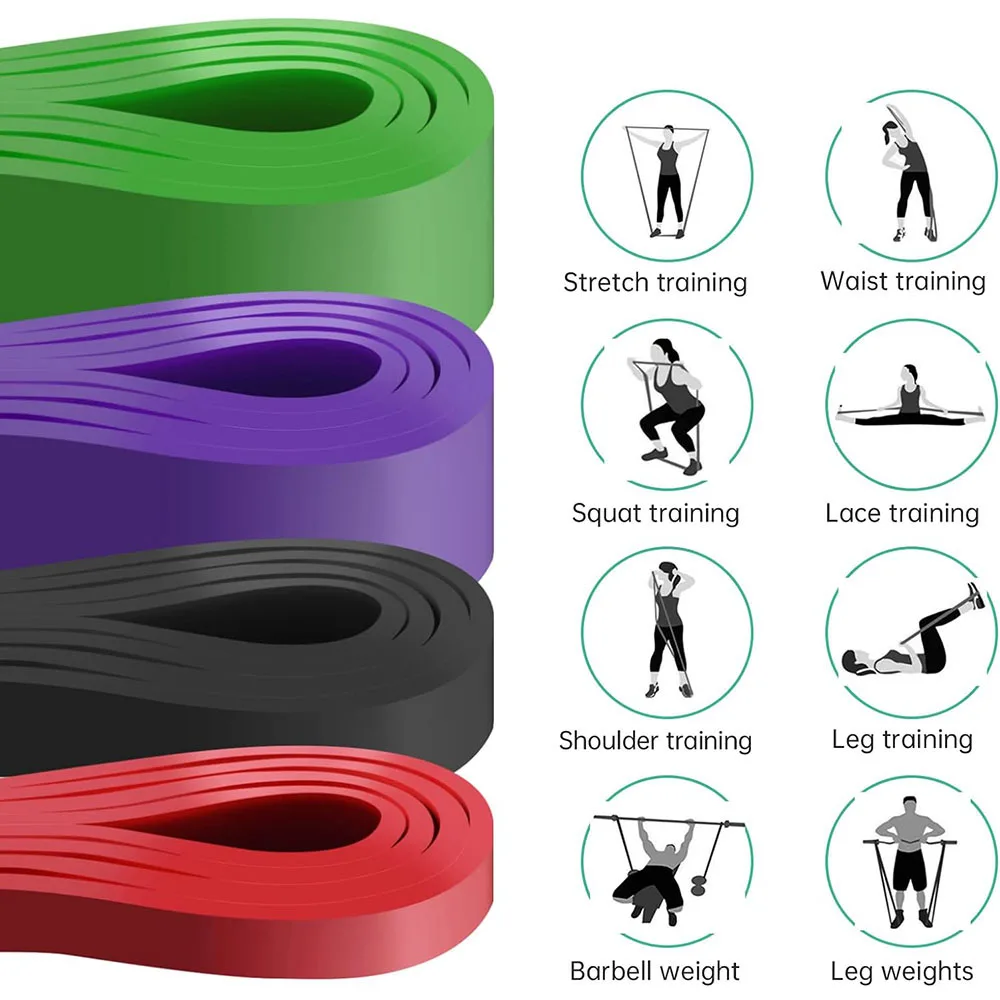 Widerstand Band Heavy Duty Latex Sport Elastische Gürtel Pull Up Assist Bands Für Pilates Workout Fitness Form Körper Home Gym – Detail 6
