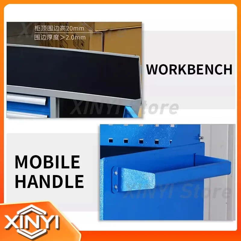 Modular Tool Cabinet for Industrial Use 5 Drawer Single Door Heavy Duty Tool Cart with Brake Wheels for Workshop Storage