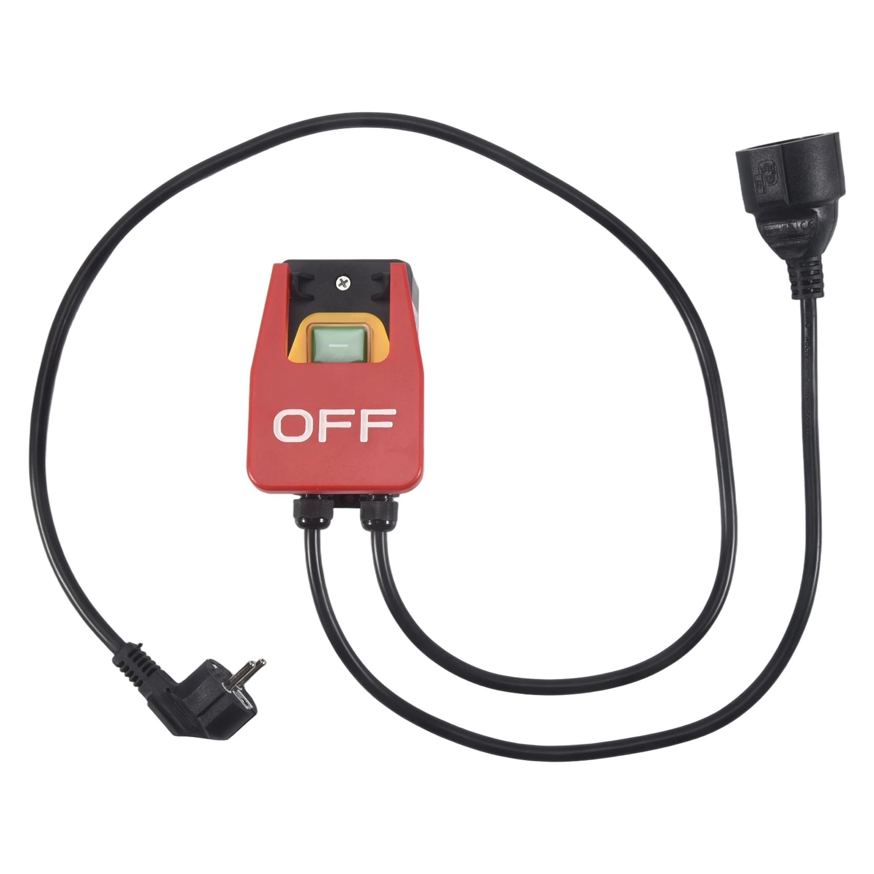 [A93Z!】 220V Single-Phase On/Off Switch, Safety Switch, Zero Voltage Switch With Socket, Emergency Off Switch EU Plug