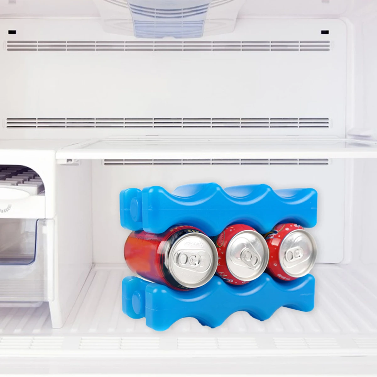 

Double Side Wave Ice Pack Reusable Breast Milk Cooler Food Storage Container Practical Fresh Keeping Ice Box Blue