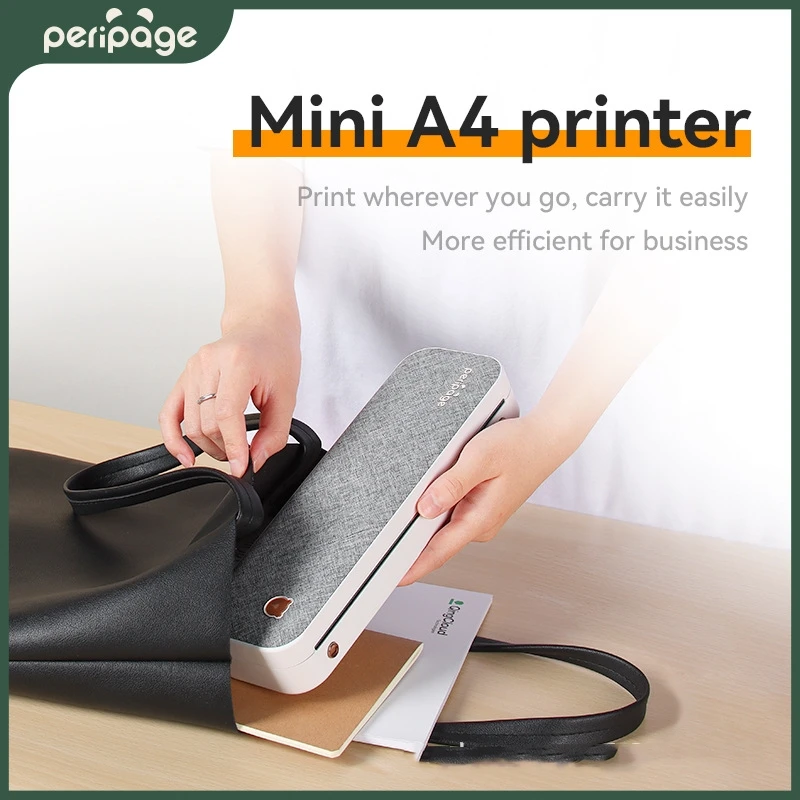 

Wireless Thermal Printer Pocket Printer for Photo Document 2/3/4 Inch and A4 Paper Bluetooth Connection One Click Printing A4