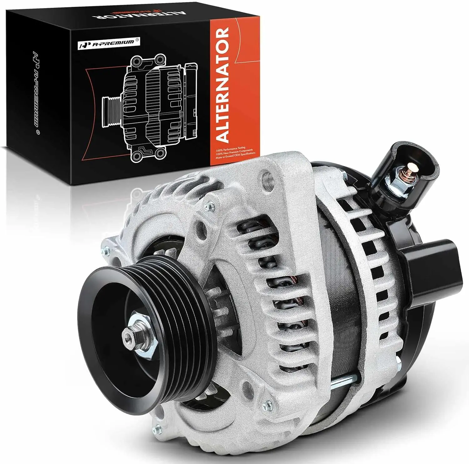 

High-Quality Alternator for Honda & Acura Vehicles - 12V 130A CW 6 Groove, Fits Multiple Models