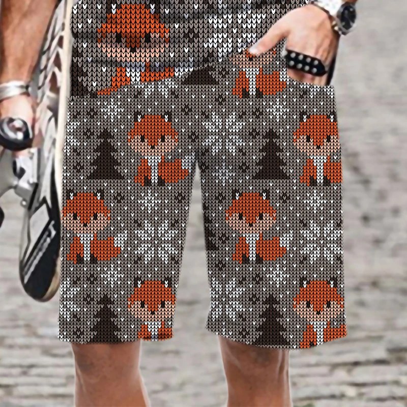 

Шорты мужские с эластичным поясом, Повседневная пляжная уличная одежда для плавания в национальном стиле, удобные с 3D-принтом