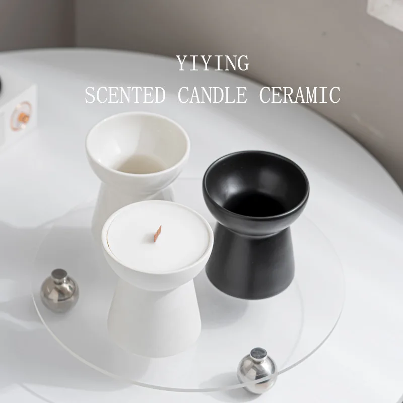 

Ceramic Candle Making Supplies Home Aromatherapy Fragrance Candel Jar Decoration Empty Cup