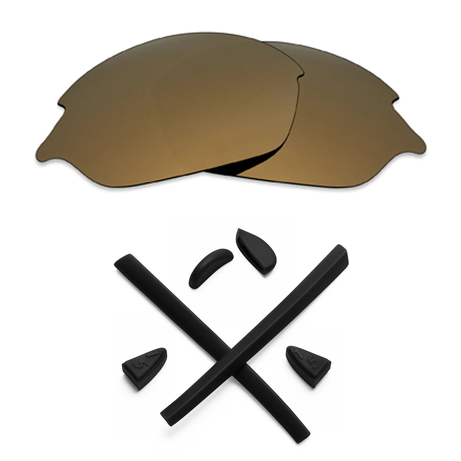 Ezoptix123 Polarized Lenses and Rubber Kit Replacement for Oakley Romeo 2 Sunglasses