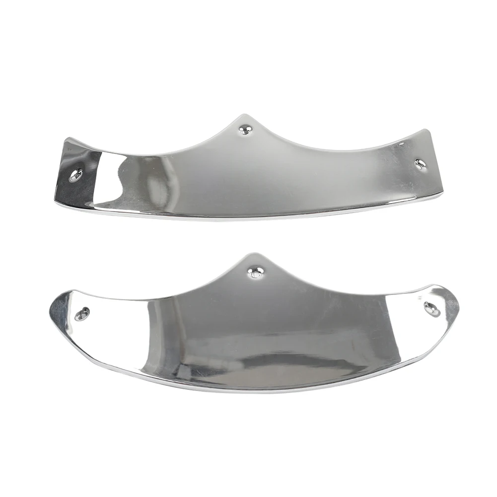 Chrome Motorcycle Front Rear Mudguard Tip Edge Trim Cover For Harley Fat Boy FLSTF 1989-2006