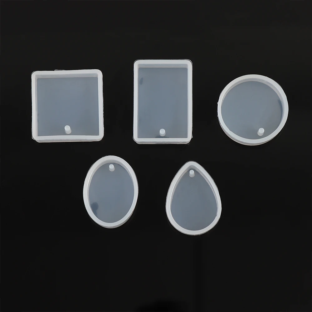 

Pendant Square Craft Handmade Decorative Glue 5pieces/set Silicone DIY Jewelry Making Mould Mold Tool