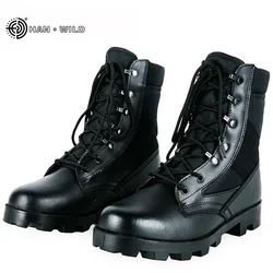 Botas tácticas de invierno 2024 para hombre, zapatos de seguridad transpirables de camuflaje para el desierto, botas de combate, zapatos de escalada y senderismo al aire libre