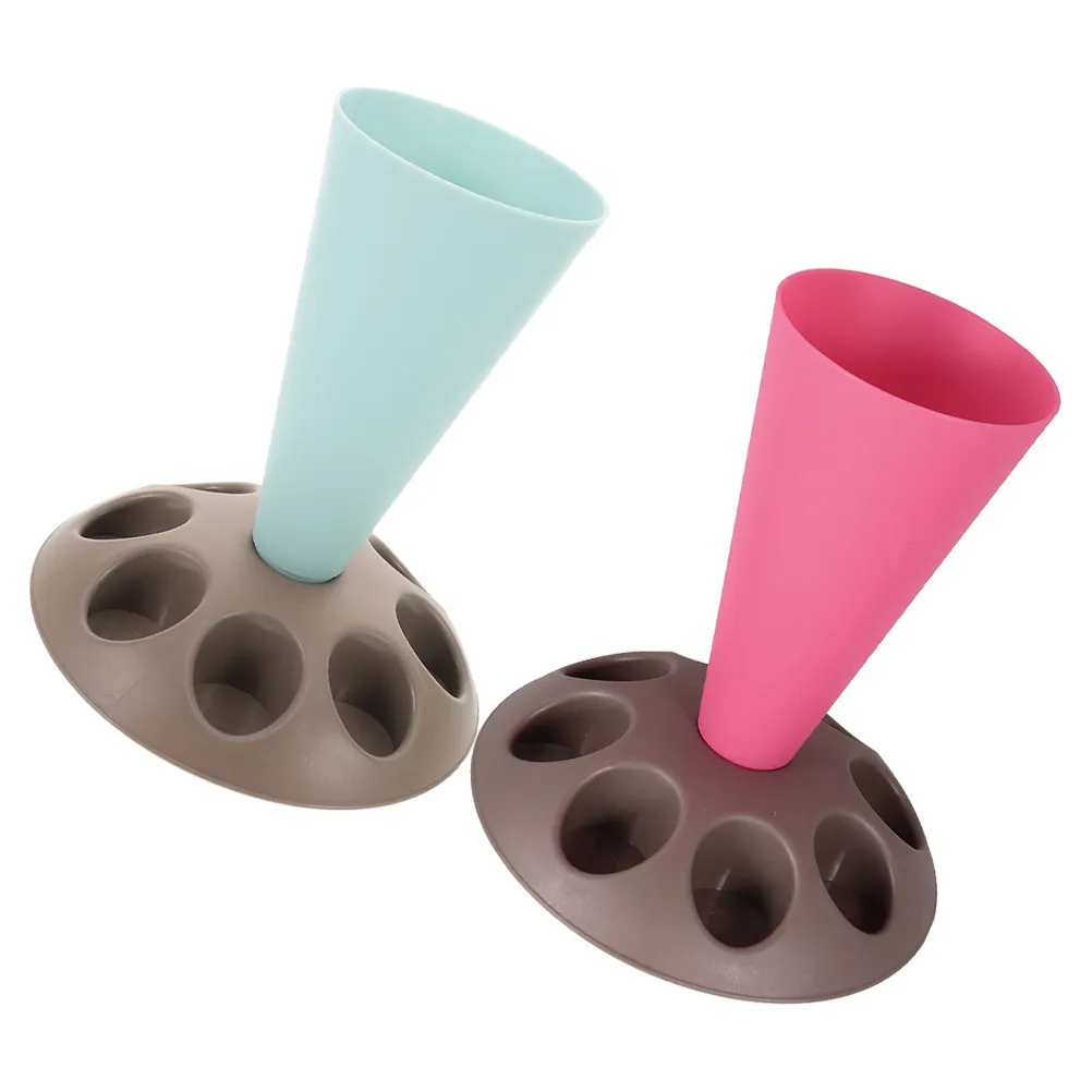 

2Pcs Piping Bag Holder Stand Efficient Filling Pastry Bag Organizer for Baking Supplies Storage with Detachable Base 8 Slots