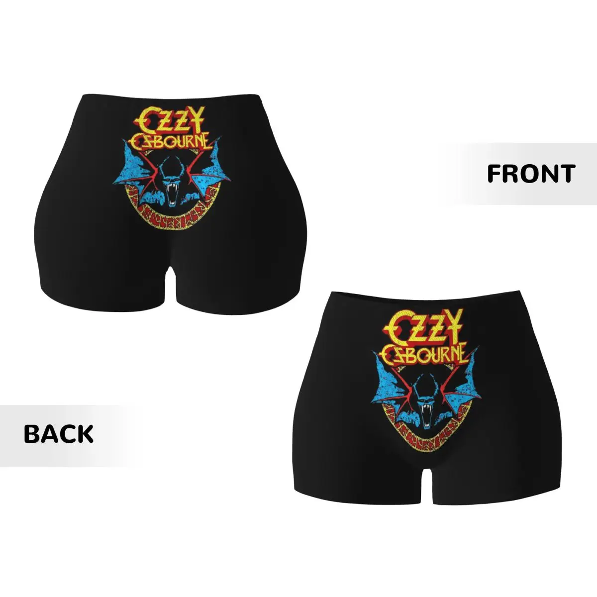 Pantalones cortos de Yoga personalizados Ozzy Osbourne Rock Band Heavy Metal para mujer, entrenamiento de gimnasio, correr, pantalones cortos atléticos de voleibol para motorista