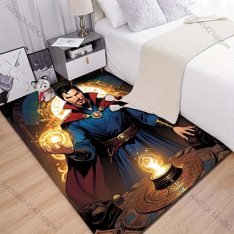 Marvel Doctor Strange Print Carpet Rug for Living Room Bedroom Sofa Decor Kids Play Home Area Rug Non-slip Mat  Anime Rug Gifts