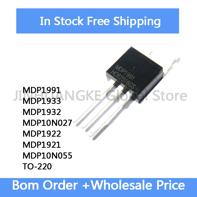 10Pcs MDP1991 MDP1933 MDP1932 MDP10N027 MDP1922 MDP1921 MDP10N055  TO-220  IC In Stock Wholesale