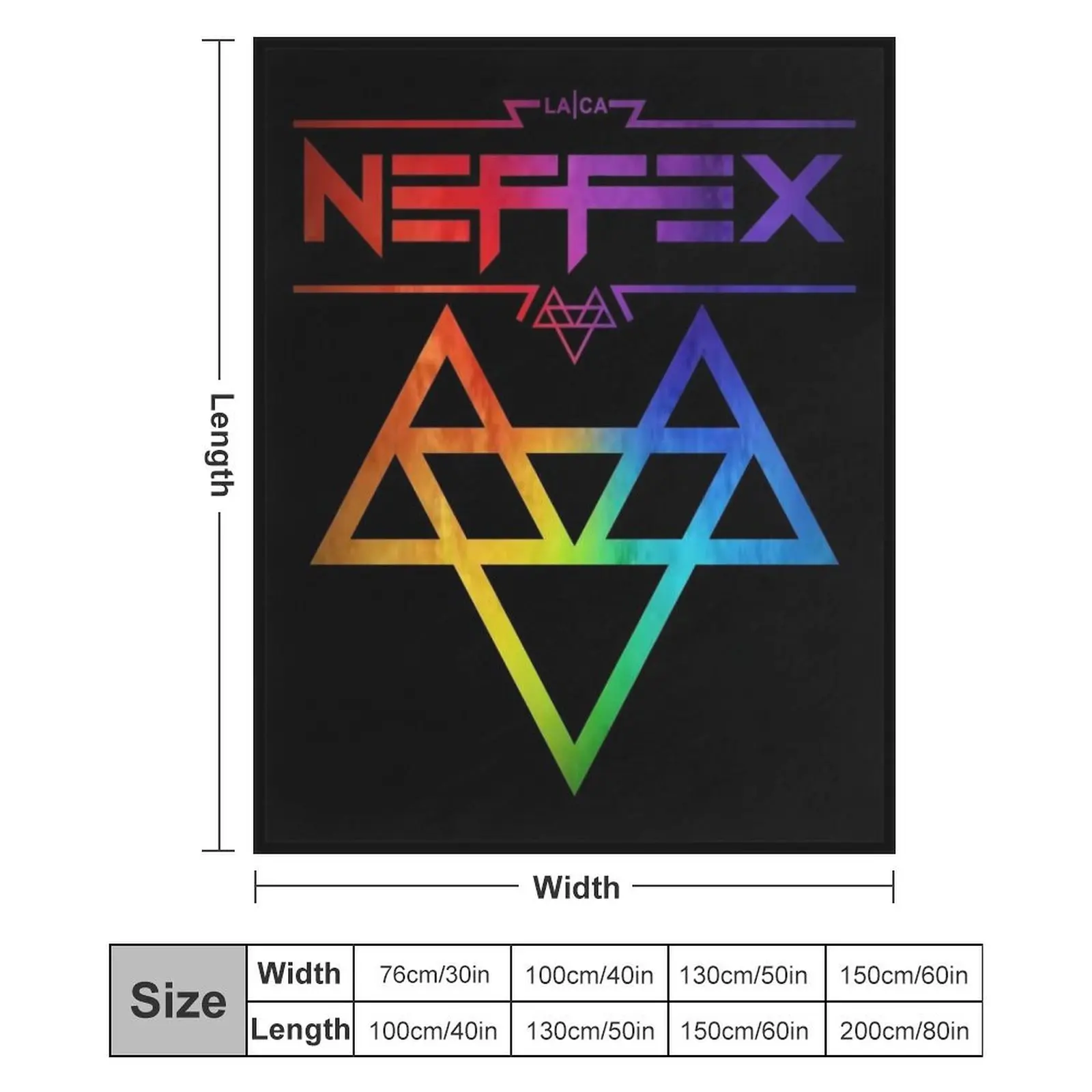 neffex-rainbow Throw Blanket