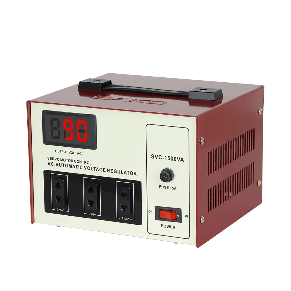 Servo Motor Electrical St ilizer 1500VA 220V Svc Single Phase Voltage Regulators/st ilizers AVR for Home Appliances