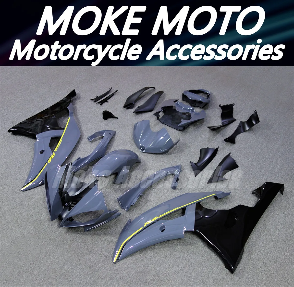 

Fairings Kit Fit For R6 2008 2009 2014 2015 2016 Bodywork Set High Quality ABS Injection New black gray Neon