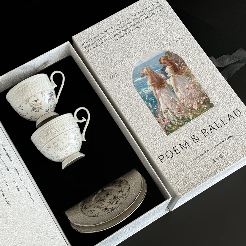 Birthday gift cup mug for girlfriend wedding engagement coffee cup gift box set