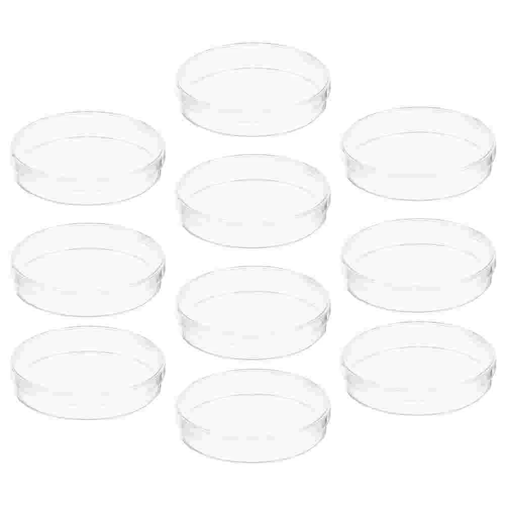 

10 Pcs Culture Plate Heat Resistant Dishes with Lids for Science Petri Plates Cover General Training Agar Plastic Clear Tissue