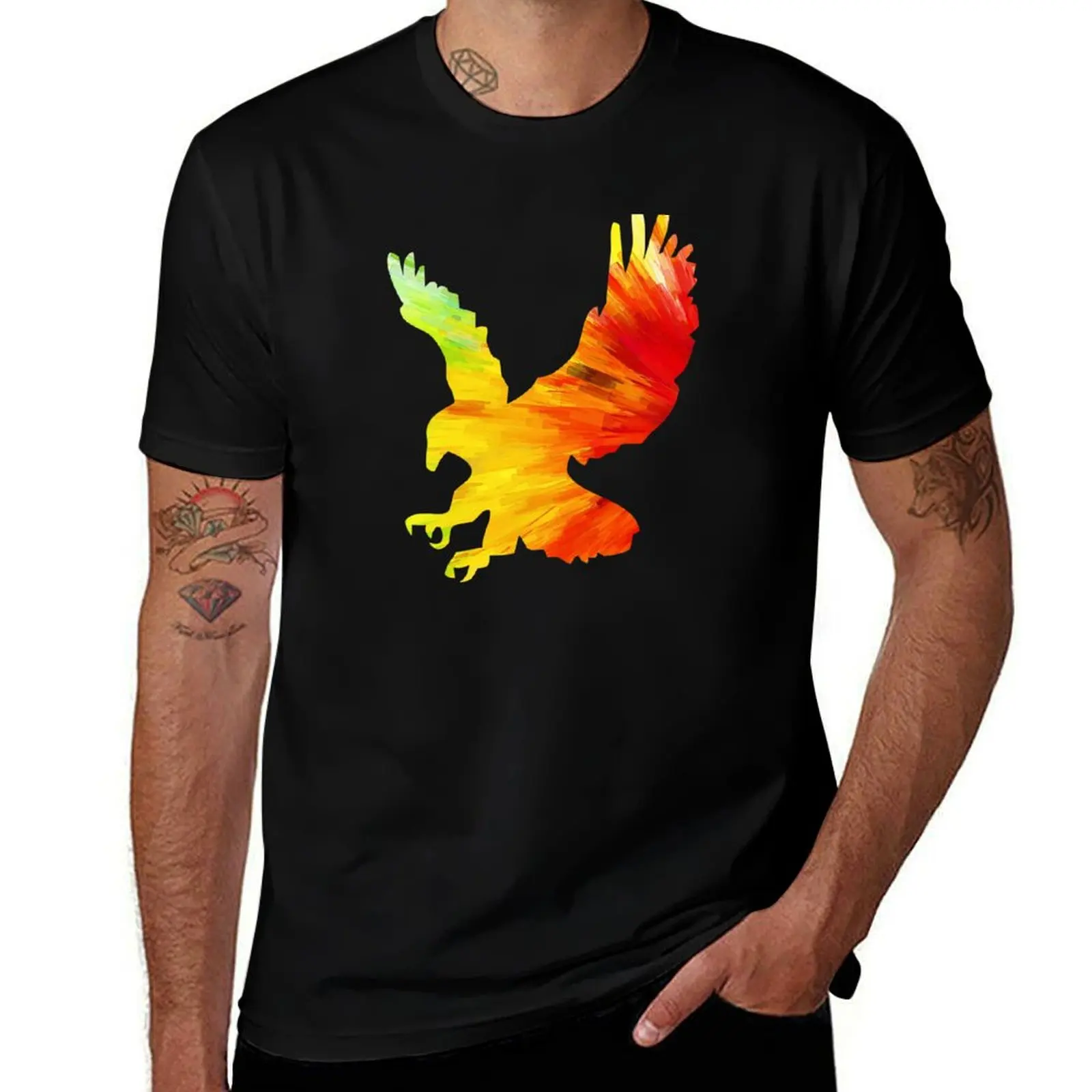 

Colorful Eagle T-Shirt Personalized t-shirt cotton man t-shirts Clothing oversized t shirts for men