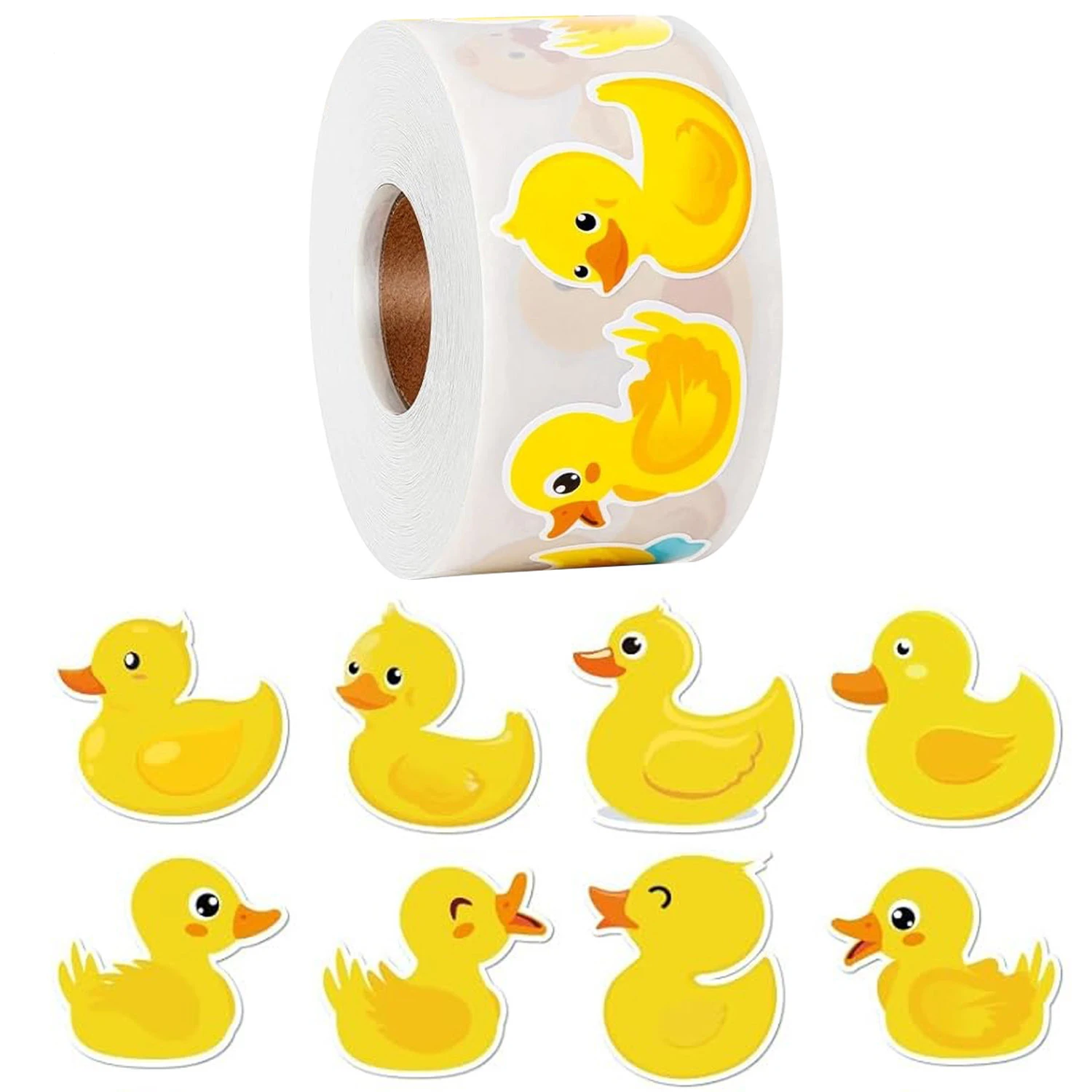 100-500pcs Duck Stickers Cute Cartoon Stickers Present For Children Birthday Party Favor Water Bottles Notebook Decoration