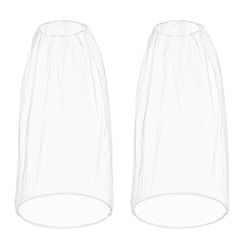 Paquete de EYFL-2 mosquitera grande para insectos, red para cabeza de malla para jardinería, senderismo, pesca, viajes, sombreros, protector facial de malla blanco