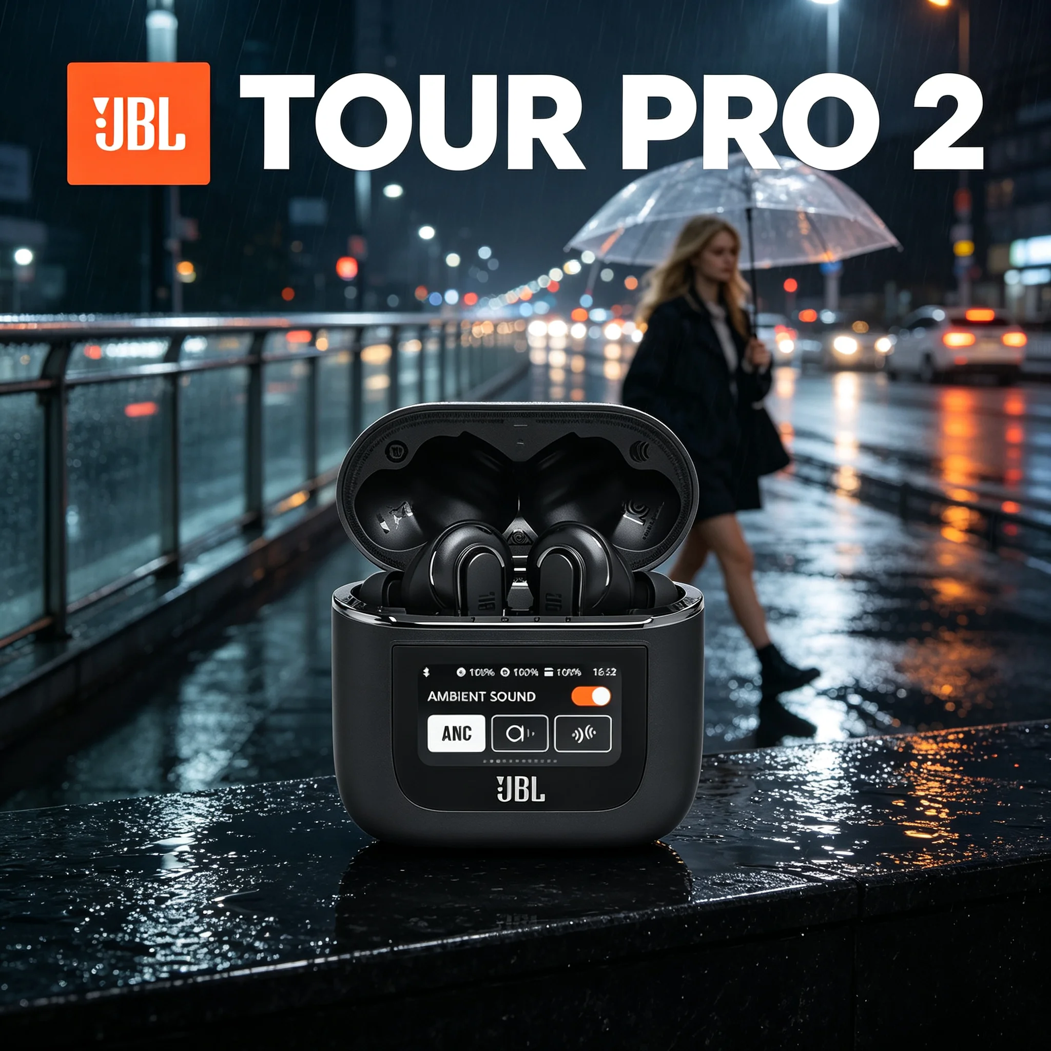 JBL TOUR PRO 2 Noise Cancelling Wireless Earbuds Touch Control Charging Case Comfort In-ear Daily Headset