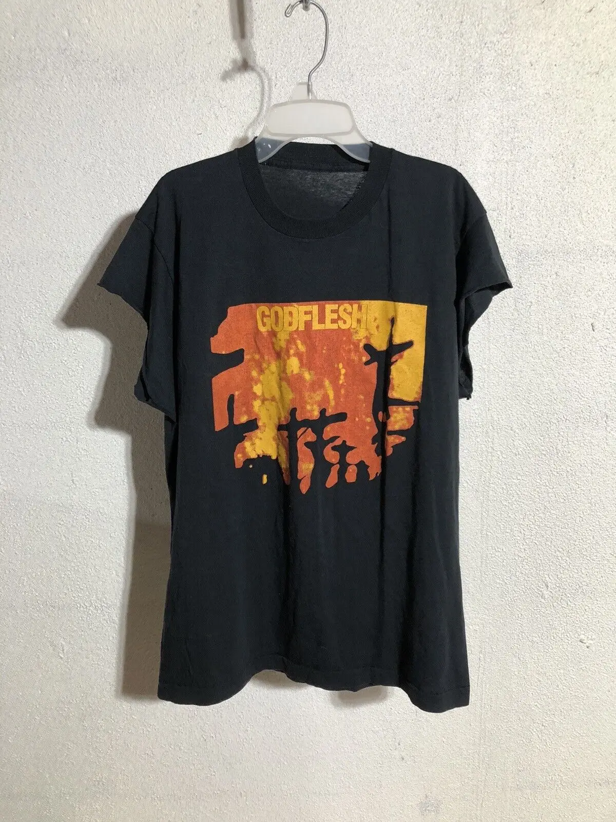 Vintage 1989 Godflesh Streetcleaner T Shirt L IndustrialSludge Neurosis