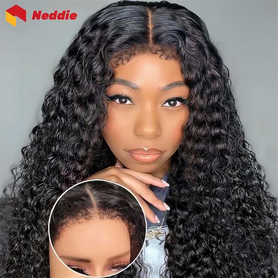 30 32 Inch 5x5 Hd Black Lace Front Glueless Curly Wig 200 Density 100% Human Hair Brazilian Deep Wave Wigs Ready to Wear on Sale