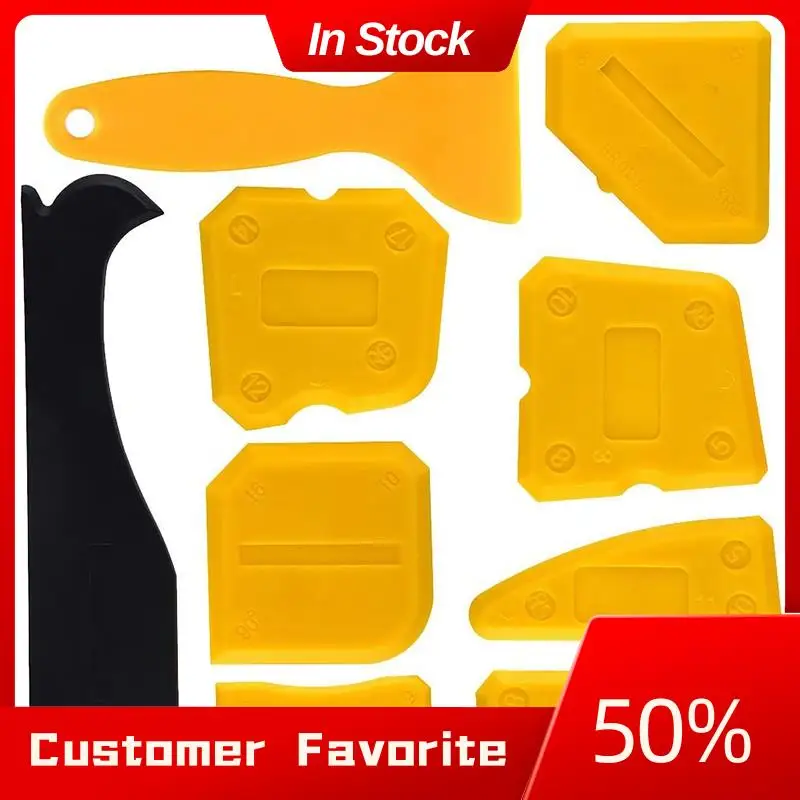 AT03 Top 9 Pcs Silicone Sealant Scraper Smoothing Tool Caulking Tool Kit Grout Finishing Tools For Bathroom Kitchen Room