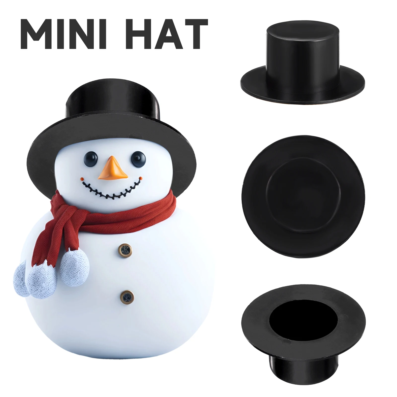

50/100pcs Mini Clown Hat Christmas Decorations Mini Hat Kit Top for DIY Crafts Funny Kleiner Schwarzer Zylinder DIY Hats