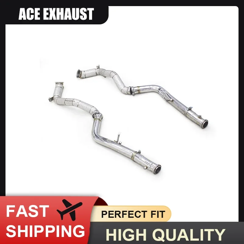 ACE Auto-Zubehör für Mercedes-Benz G63 W464 4.0T Auspuff-Downpipe mit Hitzeschild Hochwertige SUS304 Auspuffanlagen – Detail 4