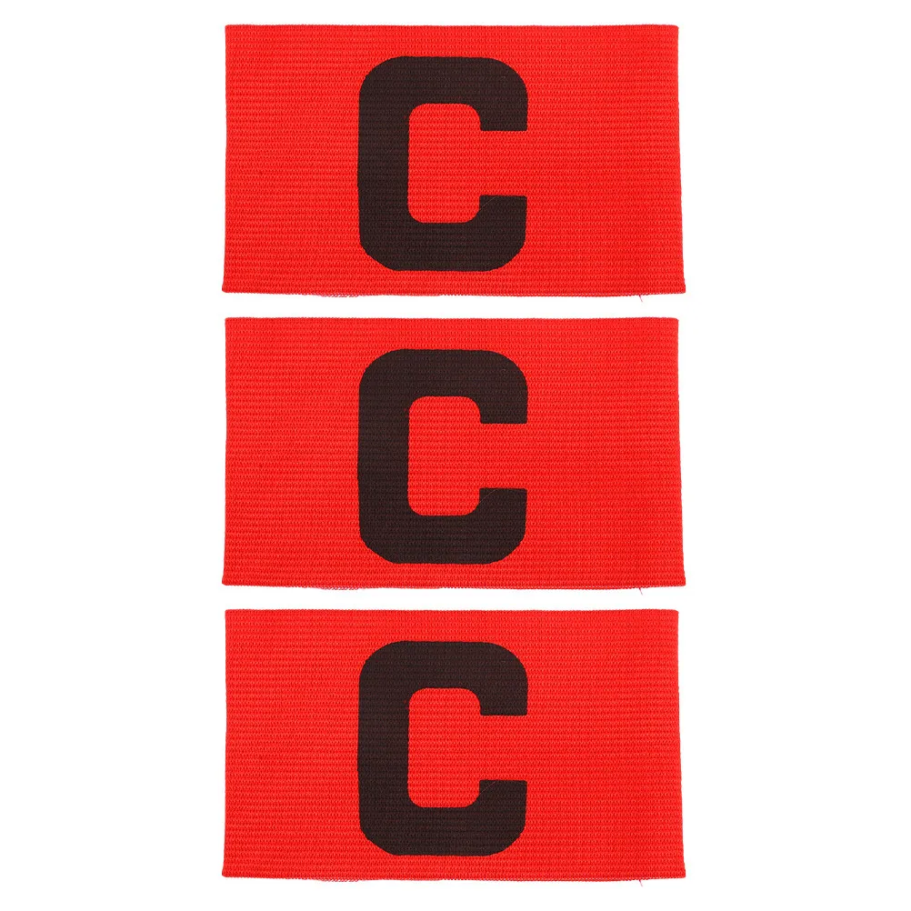 3Pcs Adjustable Captain Armband Non-Slip Elastic Football Armband for Soccer Team Leaders Enhanced Visibility Referee Friendly