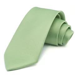 EASTEPIC 8 cm Sage Green Quality Polyester Tie for Men Classic Neckwear Men's Accessory Solid Color Hot Pink Business Conference