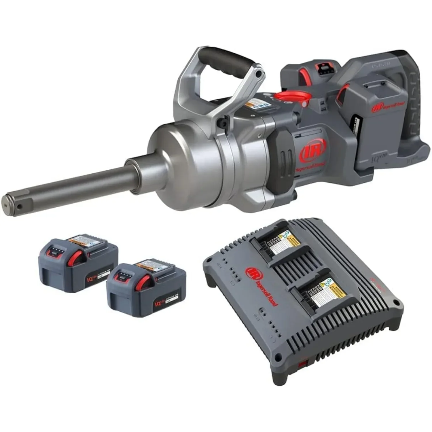 

20V High-torque 1" Drive Cordless Impact Wrench Kit, 3000 ft-lbs Nut-busting Torque, 4 Batteries and Charger, 6" Extended Anvil