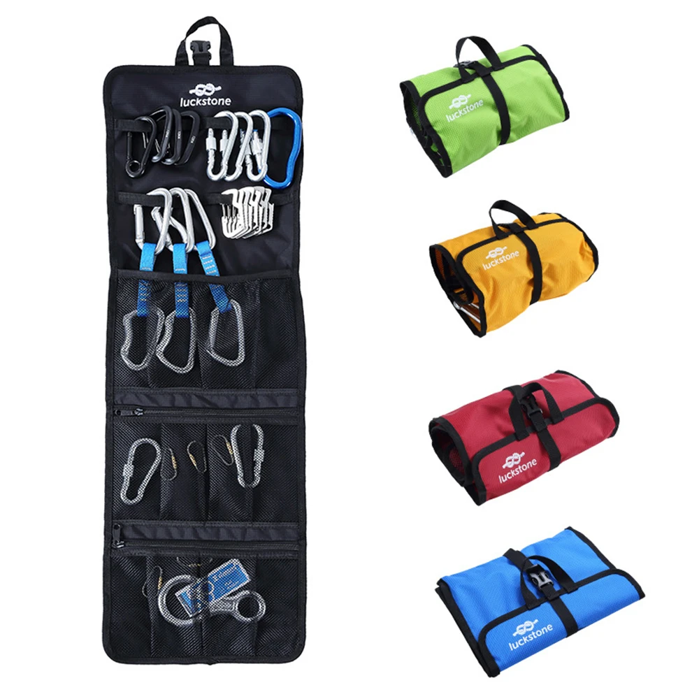 

1 Pc Climbing Carabiner Collection Bag Multi-Functional Carry Bag Nylon Waterproof For Outdoor Rock Climbing Mountaineering