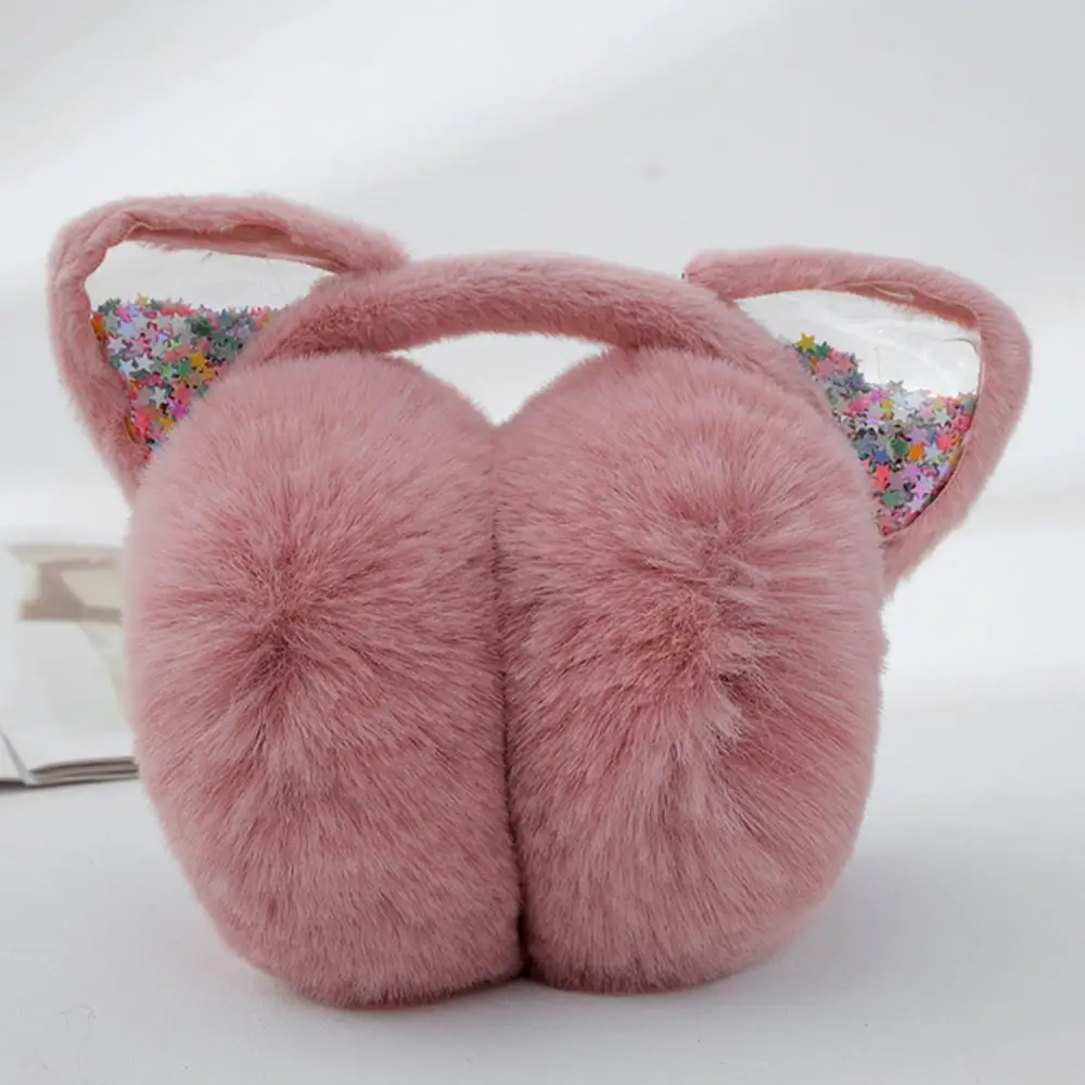 Cute Animal Earmuffs Soft Warm Cat Ears Ear Warmers Women Girls Foldable Winter Ear Covers Outdoor Furry Fleece Earmuffs