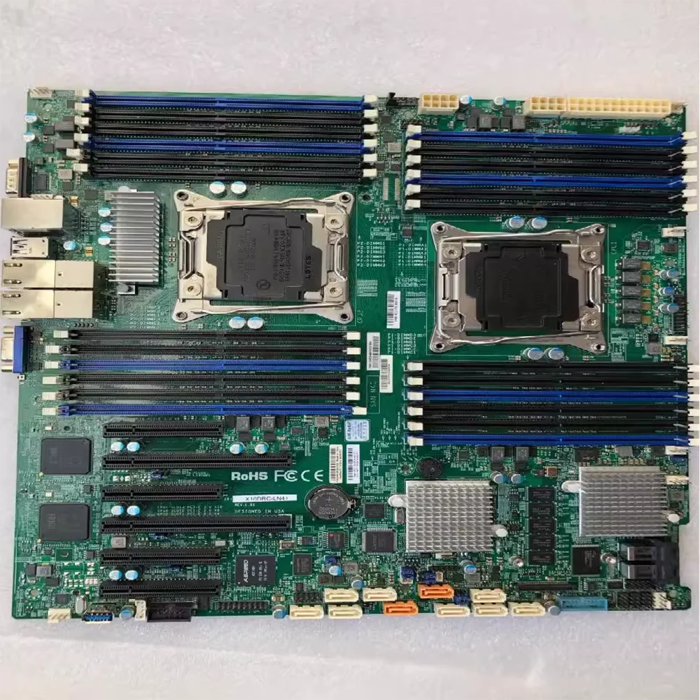 X10DRC-LN4+ For Supermicro Motherboard Support E5 v3 v4 DDR4 Onboard Array Card Dual X99