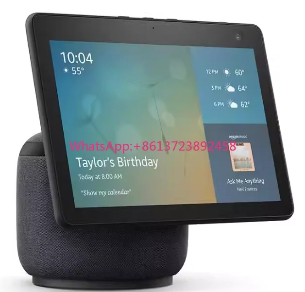 Home Echo Show 10 3rd Gen HD Smart Display with Premium Sound Motion and Alexa Glacier White