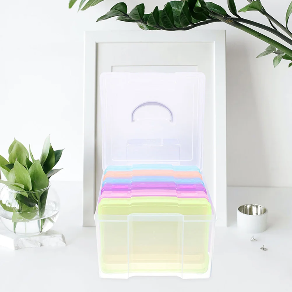 Photo Storage Box Part Boxes Electronic Component Case Cards Container Postcard