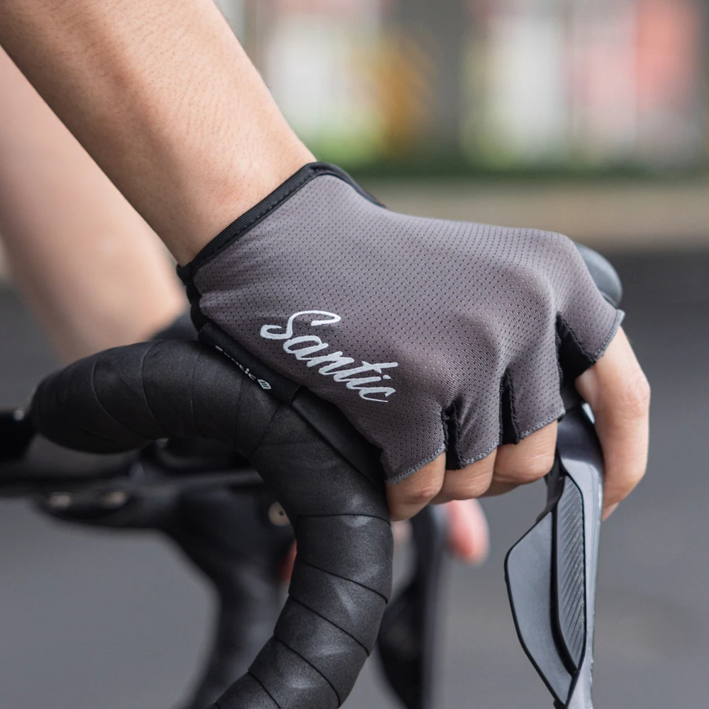 Santic Summer Riding Gloves Short Finger Unisex Breathable Professional Gloves