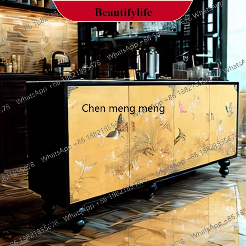 

Приставной шкаф M182 в средневековом французском стиле из массива дерева, тумба для хранения в гостиной, настенный шкаф для прихожей