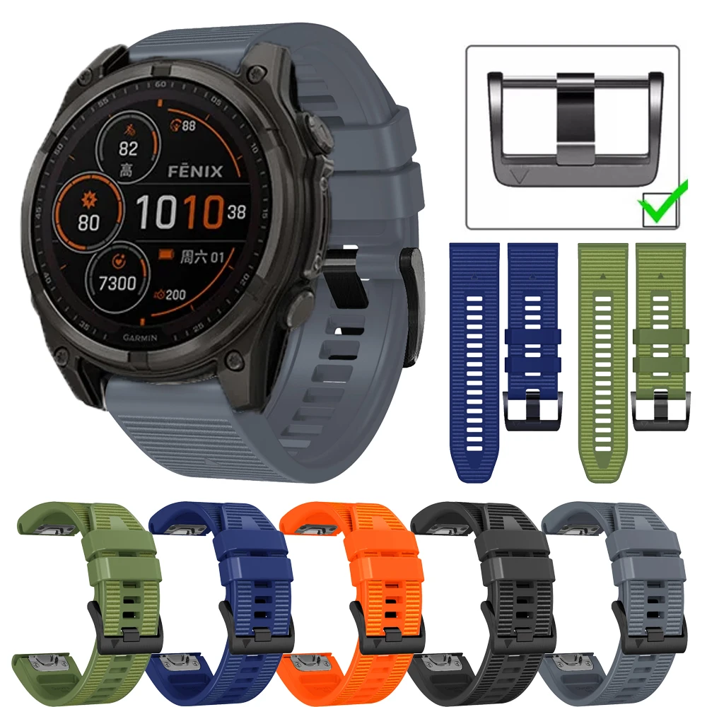 22 26mm Nylon Silicone Strap For Garmin Fenix E 8 47 51mm 7X 7Pro 6X 6 5 5X/Epix 965 955 Enduro 2 3/Instinct 2X/Tactix Watchband