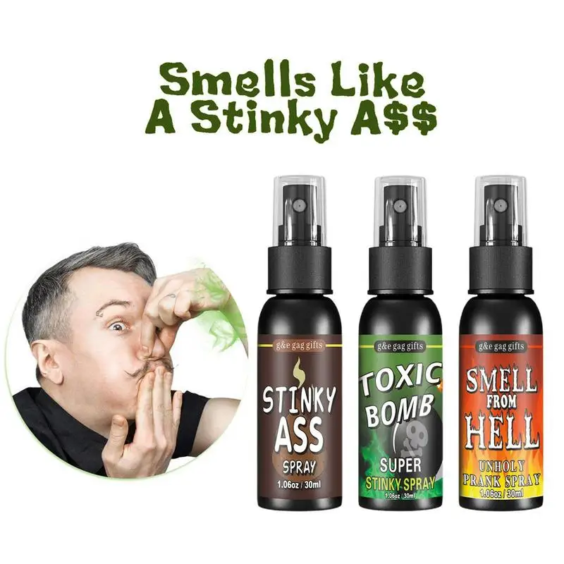 Liquid Fart Gag Prank Joke Spray Can Stink Bombs Smelly Stinky Gags 30ML Fart Spray Extra Strong Stink Prank Novel Funny Toys