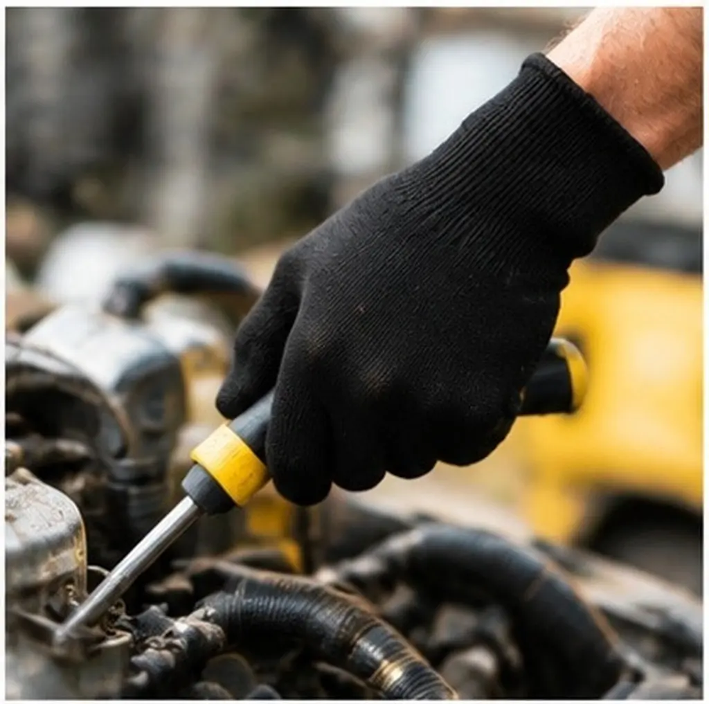 6Pairs Black Industrial Cotton Gloves Thickened Sweat Absorbent Work Gloves for Quality Inspection Cutting Tasks Comfort