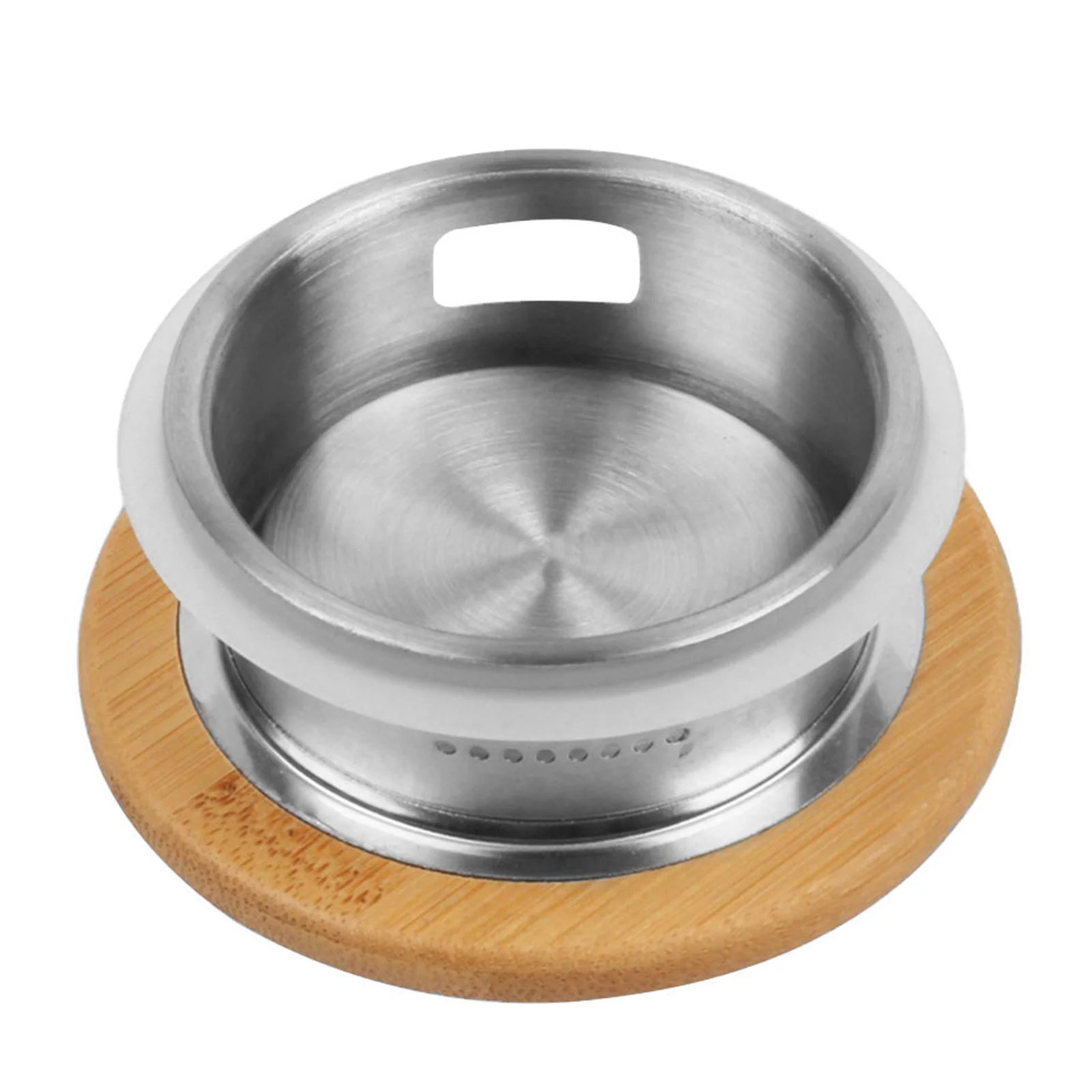 

Replaceable Bamboo Teapot Lid Stainless Steel Filter Cover Double Water Outlet Lid for Water Pitcher Cooling Bottle Accessories