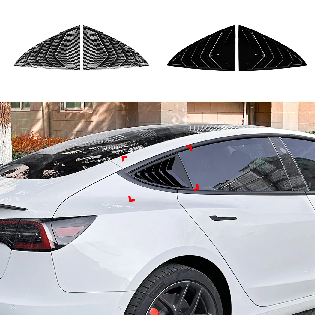 

For Tesla Model 3 2017-2024 Rear Window Louver Sticker Exterior Modified Accessories