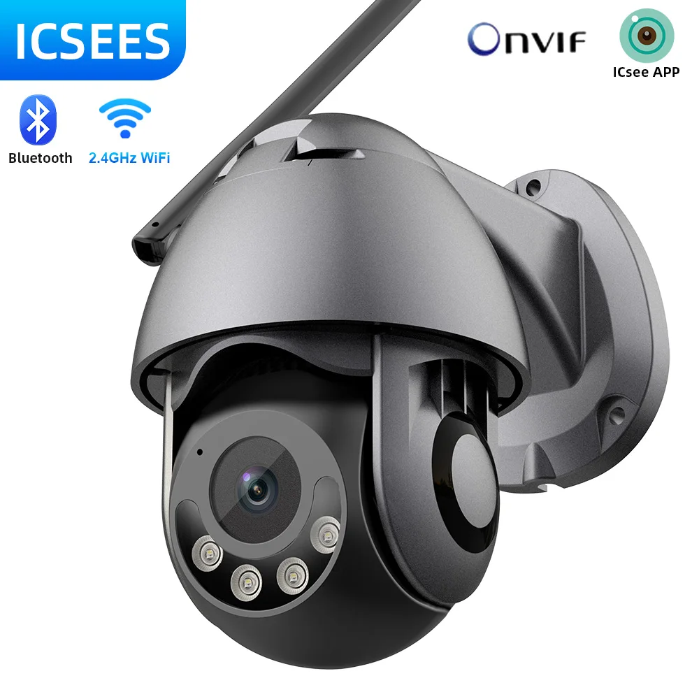 

4MP WiFi Surveillance Camera 4X Digital Zoom Wireless Camera AI Human Detect Outdoor Security PTZ IP Cameras H.265 P2P Audio