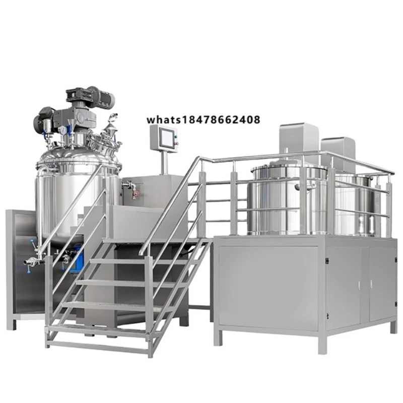 Imberson 2000L Stainless Steel Cosmetic Body Lotion Homogenizer Making Machine Cream Vacuum Emulsifying Mixer 1 Year Warranty