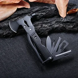 Multifunctional Small Axe Hammer Camping Pocket Knife Pliers Mini Portable for Hunting Camping Survival Outdoor Folding Tool