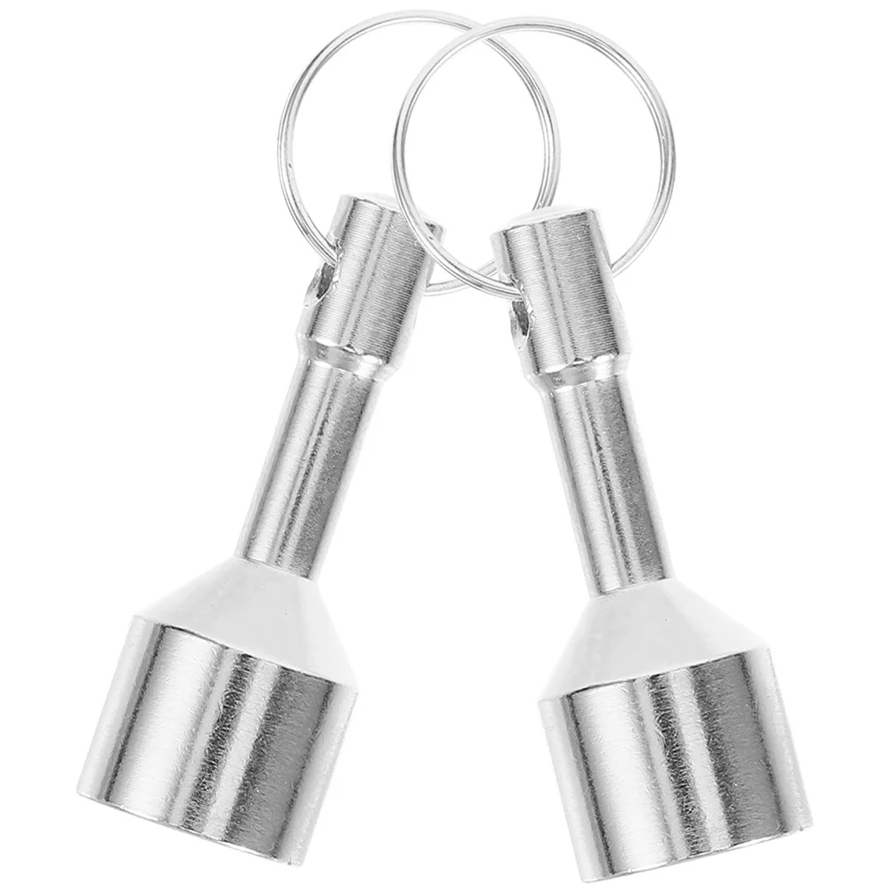 2 قطعة سلسلة المفاتيح المغناطيسية الذهب تستر المعادن مجوهرات تستر حامل مفتاح مغناطيسي معلقة مفتاح المغناطيس الفضة اختبار المدمجة المحمولة #5