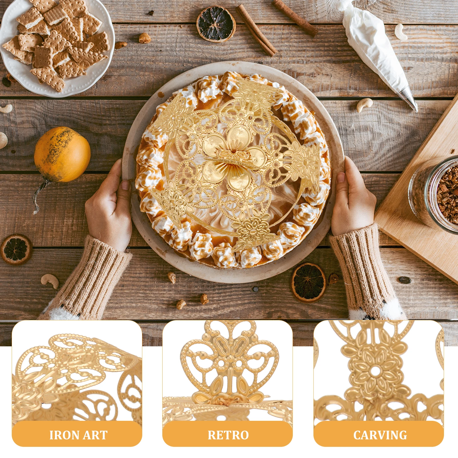 

1pc Birthday Decoration Crown Topper Silver Kids Party Elegant Non Edible Cake Toppers Dessert Crown Decor Birthday Cake Decor